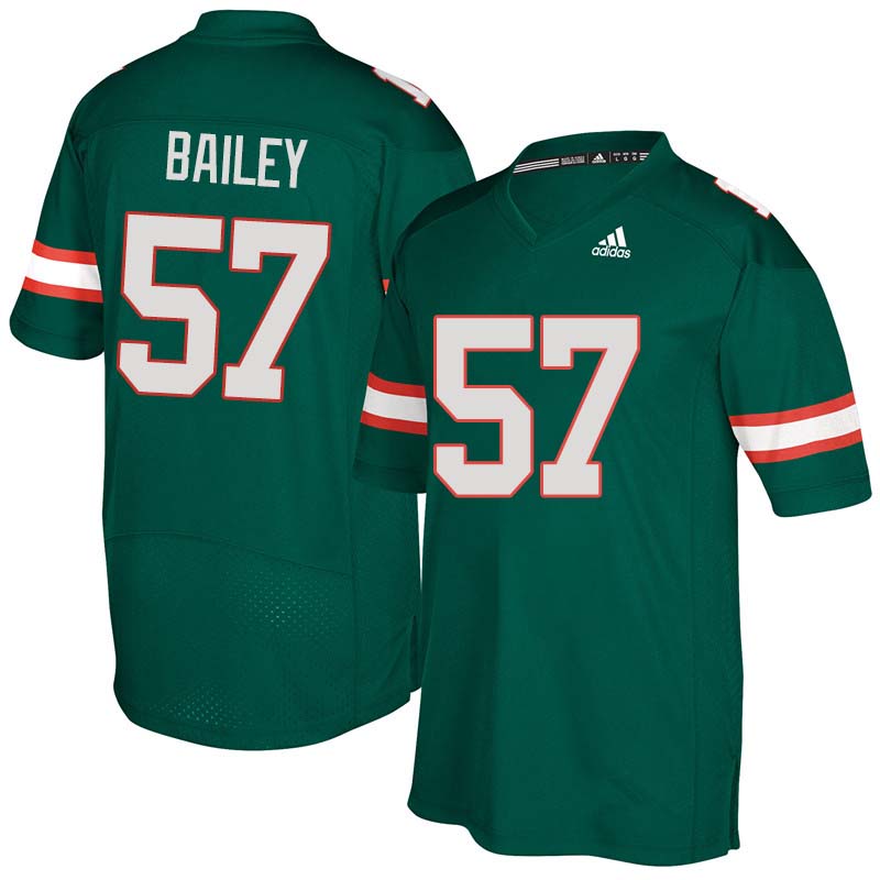 Adidas Miami Hurricanes #57 Allen Bailey College Football Jerseys Sale-Green
